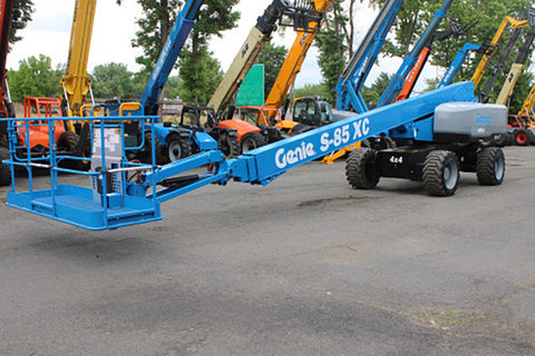 2019 GENIE S85XC TELESCOPIC STRAIGHT BOOM LIFT AERIAL LIFT WITH JIB ARM 85' REACH DIESEL 4WD 1716 HOURS STOCK # BF9948179-NLE