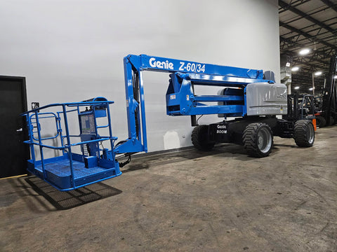 2014 GENIE Z60/34 ARTICULATING BOOM LIFT AERIAL LIFT WITH JIB ARM 60' REACH DIESEL 3036 HOURS STOCK # BF9374579-ILIL