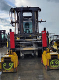 2014 HYSTER H700 70000 LB CAPACITY DIESEL FORKLIFT PNEUMATIC 172" 2 STAGE MAST SIDE SHIFTING FORK POSITIONER CAB WITH HEAT AND A/C 11180 HOURS STOCK # BF92591729-LJTX