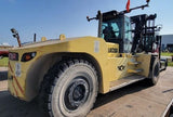2014 HYSTER H700 70000 LB CAPACITY DIESEL FORKLIFT PNEUMATIC 172" 2 STAGE MAST SIDE SHIFTING FORK POSITIONER CAB WITH HEAT AND A/C 11180 HOURS STOCK # BF92591729-LJTX