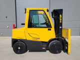 2016 HYSTER H80FT 8000 LB DIESEL FORKLIFT PNEUMATIC 88/185" 3 STAGE MAST SIDE SHIFTING FORK POSITIONER ENCLOSED CAB 8683 HOURS STOCK # BF9359859-BUF - United Lift Equipment LLC