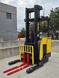 2018 HYSTER N30ZDR2-16.5 3000 LB ELECTRIC NARROW AISLE DEEP REACH FORKLIFT CUSHION 110/251 3 STAGE MAST FULL FREE LIFT SIDE SHIFTER STOCK # BF9229859-RIL