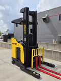 2018 HYSTER N30ZDR2-16.5 3000 LB ELECTRIC NARROW AISLE DEEP REACH FORKLIFT CUSHION 110/251 3 STAGE MAST FULL FREE LIFT SIDE SHIFTER STOCK # BF9229859-RIL