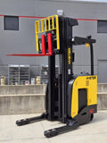 2018 HYSTER N30ZDR2-16.5 3000 LB ELECTRIC NARROW AISLE DEEP REACH FORKLIFT CUSHION 110/251 3 STAGE MAST FULL FREE LIFT SIDE SHIFTER STOCK # BF9229859-RIL