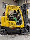2022 HYSTER S80FT-BCS 8000 LB LP GAS FORKLIFT SMOOTH CUSHION 98/213" 3 STAGE MAST SIDE SHIFTING FORK POSITIONER 987 HOURS STOCK # BF9123539-ILE