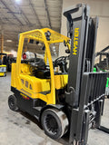 2022 HYSTER S80FT-BCS 8000 LB LP GAS FORKLIFT SMOOTH CUSHION 98/213" 3 STAGE MAST SIDE SHIFTING FORK POSITIONER 987 HOURS STOCK # BF9123539-ILE