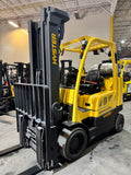 2022 HYSTER S80FT-BCS 8000 LB LP GAS FORKLIFT SMOOTH CUSHION 98/213" 3 STAGE MAST SIDE SHIFTING FORK POSITIONER 987 HOURS STOCK # BF9123539-ILE