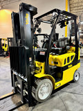 2022 YALE GLC050VXN 5000 LB LP GAS FORKLIFT CUSHION 84/189" 3 STAGE MAST NON MARKING TIRES SIDE SHIFTING FORK POSITIONER 827 HOURS STOCK # BF994579-BUF