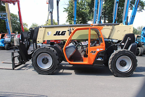 2018 JLG 1255 12000 LB DIESEL TELESCOPIC FORKLIFT TELEHANDLER PNEUMATIC OPEN CAB OUTRIGGERS 4WD 2475 HOURS STOCK # BF9847439-NLE - United Lift LLC