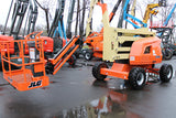 2017 JLG 450AJ ARTICULATING BOOM LIFT AERIAL LIFT WITH JIB ARM 45' REACH DIESEL 4WD 2397 HOURS STOCK # BF9398779-NLE