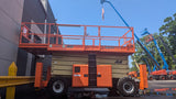 2018 JLG 530LRT SCISSOR LIFT 53' REACH DIESEL ROUGH TERRAIN 4WD OUTRIGGERS DECK EXTENSION 564 HOURS STOCK # BF9495149-NLE