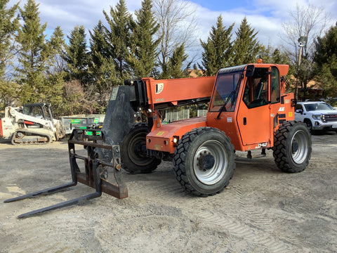 2016 SKYTRAK 6042 6000 LB DIESEL TELESCOPIC FORKLIFT TELEHANDLER PNEUMATIC 4WD ENCLOSED CAB AUXILIARY HYDRAULICS 2794 HOURS STOCK # BF9412349-BUF