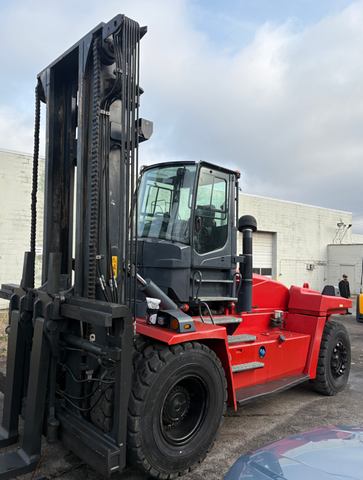 2016 KALMAR DCG180-12 40000 LB CAPACITY DIESEL FORKLIFT PNEUMATIC 180/216" 2 STAGE MAST SIDE SHIFTING FORK POSITIONER ENCLOSED CAB WITH AC 2596 HOURS STOCK # BF91894429-NTOH - United Lift LLC
