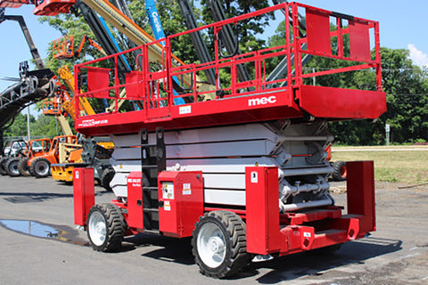 2016 MEC 6092RT 60' REACH SCISSOR LIFT DIESEL 4WD OUTRIGGERS 884 HOURS STOCK # BF9549179-NLE