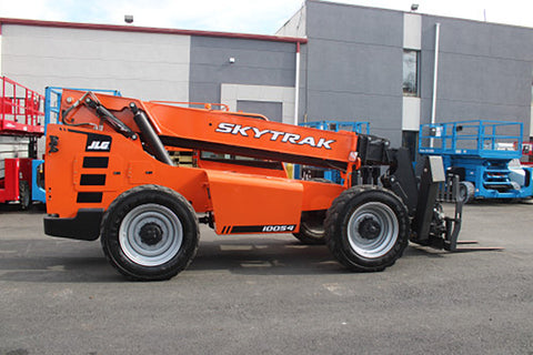 2017 JLG SKYTRAK 10054 10000 LB DIESEL TELESCOPIC FORKLIFT TELEHANDLER PNEUMATIC 4WD OUTRIGGERS HEATED CAB 2890 HOURS STOCK # BF9748519-NLE - United Lift LLC