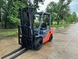 2017 TOYOTA 8FDU30 6000 LB DIESEL FORKLIFT PNEUMATIC 85/187" 3 STAGE MAST SIDE SHIFTING FORK POSITIONER 2896 HOURS STOCK # BF9213429-TXB