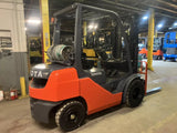 2018 TOYOTA 8FGU25 5000 LB LP GAS FORKLIFT PNEUMATIC 85/189" 3 STAGE MAST SIDE SHIFTER 1423 HOURS STOCK # BF9169129-OHB