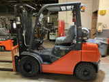 2021 TOYOTA 8FGU25 5000 LB LP GAS FORKLIFT PNEUMATIC 85/187" 3 STAGE MAST SIDE SHIFTER 5141 HOURS STOCK # BF9174529-BSOH