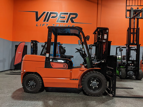 2024 VIPER FD50S 11000 LB DIESEL FORKLIFT DUAL DRIVE PNEUMATIC 91/189" 3 STAGE MAST SIDE SHIFTING FORK POSITIONER STOCK # BF9482799-BUF