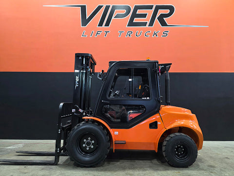 2025 VIPER RTD35F-2 8000 LB DIESEL FORKLIFT PNEUMATIC 95/185" 3 STAGE MAST SIDE SHIFTER HEAT & AC ENCLOSED CAB STOCK # BF9494529-ILE
