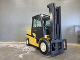 2023 YALE GLP120VX 12000 LB LP GAS FORKLIFT PNEUMATIC 109/221" 3 STAGE FULL FREE LIFT MAST SIDE SHIFTING FORK POSITIONER ENCLOSED CAB 1214 HOURS STOCK # BF9325799-ILE