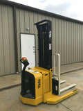 2012 YALE MSW040SFN24TV087 4000 LB ELECTRIC FORKLIFT WALKIE STACKER CUSHION 87/130" 2 STAGE MAST SIDE SHIFTER 4034 HOURS STOCK # BF975649-ARB - United Lift Used & New Forklift Telehandler Scissor Lift Boomlift