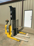 2009 YALE MSW040SFN24TV087 4000 LB ELECTRIC FORKLIFT WALKIE STACKER CUSHION 87/130" 2 STAGE MAST SIDE SHIFTER 3008 HOURS STOCK # BF964339-ARB - United Lift Used & New Forklift Telehandler Scissor Lift Boomlift