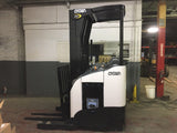 2017 CROWN RR5725-35 3500 LB 24 VOLT ELECTRIC REACH FORKLIFT 95/214" 3 STAGE MAST 6853 HOURS STOCK # BF9171149-BSOH - United Lift Equipment LLC