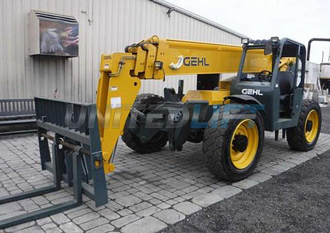 2014 GEHL RS10-55 10000 LB DIESEL TELESCOPIC FORKLIFT TELEHANDLER PNEUMATIC OUTRIGGERS 2545 HOURS STOCK # BF9647519-NLE - United Lift Used & New Forklift Telehandler Scissor Lift Boomlift