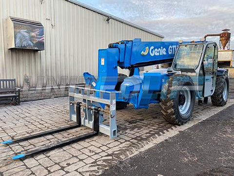 2013 GENIE GTH1056 10000 LB DIESEL TELESCOPIC FORKLIFT TELEHANDLER PNEUMATIC 4WD ENCLOSED CAB 3659 HOURS STOCK # BF9621189-NLE - United Lift Used & New Forklift Telehandler Scissor Lift Boomlift