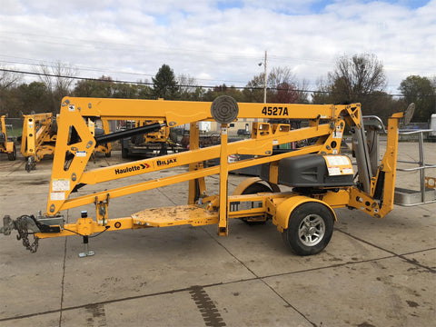 2015 HAULOTTE 4527A TOWABLE BOOM LIFT WITH JIB 45' REACH ELECTRIC 2WD 490 HOURS STOCK # BF9195129-GRMI - United Lift Used & New Forklift Telehandler Scissor Lift Boomlift