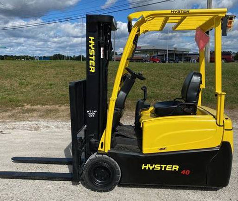 2017 HYSTER J40XNT 4000 LB 36 VOLT ELECTRIC FORKLIFT TREADED CUSHION TIRES 82/187" 3 STAGE MAST SIDE SHIFTER 1261 HOURS STOCK # BF9165179-INB - United Lift Equipment LLC