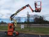 2012 JLG E300AJP ARTICULATING BOOM LIFT AERIAL LIFT WITH ROTATING JIB 30' REACH ELECTRIC 439 HOURS STOCK # BF9201179-PABNC - United Lift Used & New Forklift Telehandler Scissor Lift Boomlift