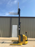 2006 YALE MSW040SEN24TV087 4000 LB ELECTRIC FORKLIFT WALKIE STACKER CUSHION 87/130" 2 STAGE MAST SIDE SHIFTER 3541 HOURS STOCK # BF950159-ARB - United Lift Equipment LLC