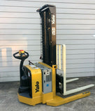 2015 YALE MSW040SFN24TV087 4000 LB ELECTRIC FORKLIFT WALKIE STACKER CUSHION 87/130 2 STAGE MAST SIDE SHIFTER 989 HOURS STOCK # BF955179-BUFEB - United Lift Equipment LLC