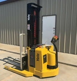 2006 YALE MSW040SEN24TV087 4000 LB ELECTRIC FORKLIFT WALKIE STACKER CUSHION 87/130" 2 STAGE MAST SIDE SHIFTER 3541 HOURS STOCK # BF950159-ARB - United Lift Equipment LLC