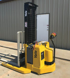 2003 YALE MSW040SEN24TV087 4000 LB ELECTRIC FORKLIFT WALKIE STACKER CUSHION 87/130" 2 STAGE MAST SIDE SHIFTER 3737 HOURS STOCK # BF949519-ARB - United Lift Equipment LLC